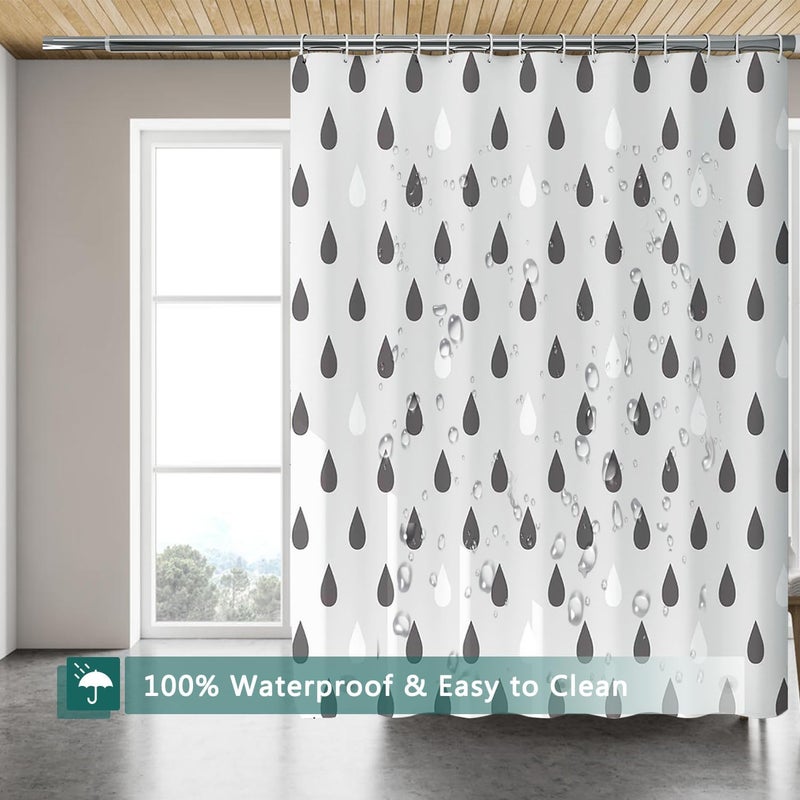 jssablo Shower Curtain Liner, 100% Waterproof Peva Shower Curtains with 3 Duty Heavy Bottom Magnets and 12 Rust Proof Grommets, 72x72 Weighted Shower Liner for Shower Stall, Bathtubs - Image 4